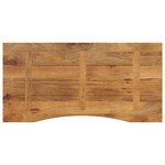 vidaXL Dessus de bureau avec courbe 120x60x2 5 cm manguier massif brut