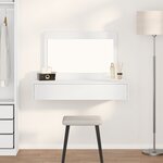 vidaXL Table de maquillage murale blanche 100x40x70 cm