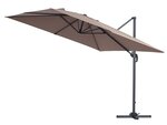 Parasol jardin déporté alu "sun 3" - carré - 3 x 3 m - taupe