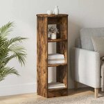 vidaXL Meuble d'appoint Chêne Fumé 40 x 40 x 100 cm Bois d’ingénierie