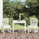 vidaXL Ensemble de bistrot de jardin 3 Pièces blanc bois de pin massif
