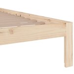 vidaXL Cadre de lit bois massif 150x200 cm très grand