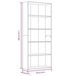 vidaXL Bibliothèque 5 niveaux Sonoma gris 80x30x189 cm