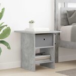 vidaXL Table de chevet 2 pc Gris béton 41 x 40 x 45 cm