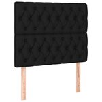 vidaXL Tête de lit à LED Noir 100x7x118/128 cm Tissu