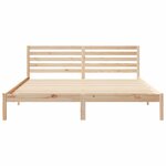 vidaXL Cadre de lit avec tête de lit Marron 180 x 200 cm Pin massif