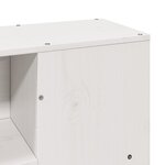 vidaXL Lit bibliothèque sans matelas blanc 120x190 cm bois massif