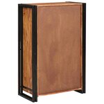 vidaXL Highboard avec portes Marron Bois d'acacia massif et métal