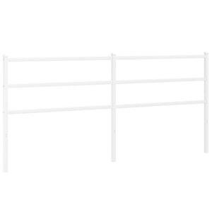 vidaXL Tête de lit métal blanc 193 cm