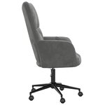 vidaXL Chaise de relaxation Gris foncé Velours