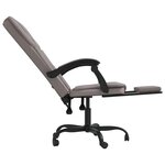 vidaXL Fauteuil inclinable de bureau Taupe Tissu