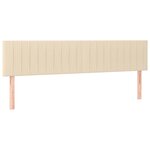 vidaXL Tête de lit à LED Crème 200x5x78/88 cm Tissu