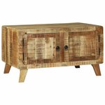 vidaXL Table basse Marron 80 x 54 x 45 cm Bois de manguier brut massif