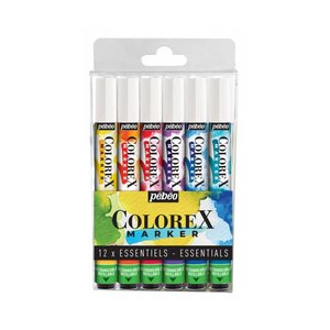 Set 12 marqueurs essentiels colorex pébéo
