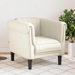 vidaXL Fauteuil crème velours