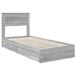 vidaXL Lit de Rangement Gris Sonoma 75 x 190 cm Bois d'ingénierie