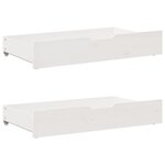 vidaXL Lit de jour avec tiroirs sans matelas 90x200 cm bois massif