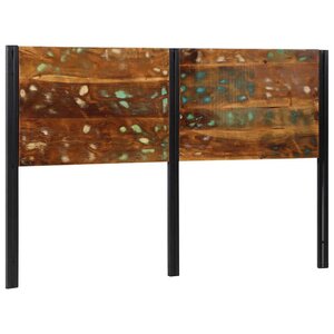 vidaXL Tête de lit 160 cm bois massif récupéré et fer