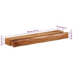 vidaXL Étagères murales 2 Pièces 80x17x8 cm bois massif d'acacia