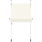 vidaXL Auvent manuel rétractable 150 cm Crème