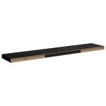 vidaXL Étagère murale flottante 2 Pièces Noir brillant 120x23 5x3 8cm MDF