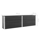 vidaXL Lit surélevé de jardin 300x100x91 cm WPC Gris