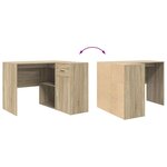 vidaXL Bureau d'angle avec tiroir 2 Pièces Chêne Sonoma 102 x 50 x 75 cm
