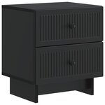 vidaXL Cabinet de chevet Noir 43 x 34 5 x 47 5 cm Bois d'ingénierie