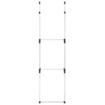 vidaXL Système de garde-robe télescopique avec barres Aluminium