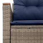 vidaXL Canapé de jardin avec coussins 2 places en résine tressée grise