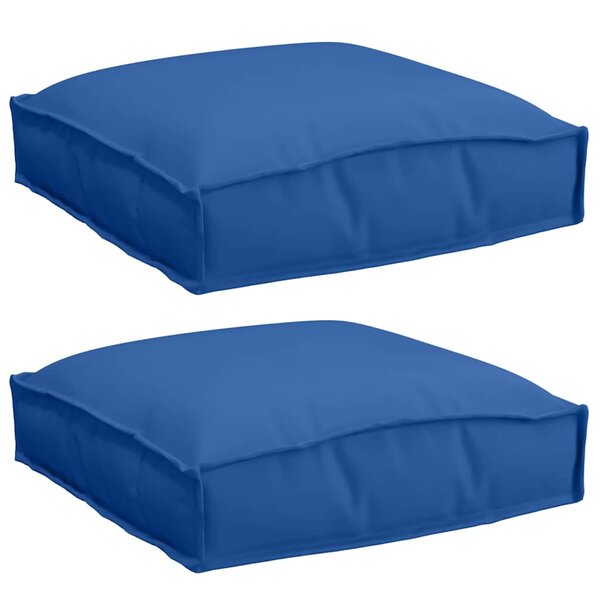 vidaXL Coussins de palettes pour siège 2 Pièces Royal Blue 40 x 40 x 8 cm  en tissu Oxford