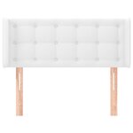 vidaXL Tête de lit avec oreilles Blanc 93x16x78/88 cm Similicuir