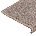 vidaXL Tapis d'escalier 30 pièces 65 x 21 x 4 cm Marron clair Bord rectangulaire