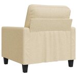vidaXL Fauteuil Crème 60 cm Tissu