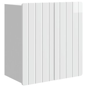 vidaXL Armoire Murale Blanc brillant 59 x 31 x 64 cm Bois d'ingénierie