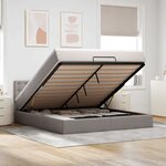 VidaXL Cadre de lit ottoman avec matelas taupe 160x200 cm tissu