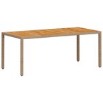 vidaXL Ensemble à manger de jardin et coussins 9Pièces beige rotin acacia
