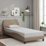 vidaXL Cadre de lit Dover cappuccino 90x190 cm similicuir