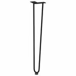 vidaXL Pieds en épingle à cheveux pour consoles  lot de 4  noir  72 cm  acier massif