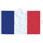 Vidaxl drapeau français 90x150 cm