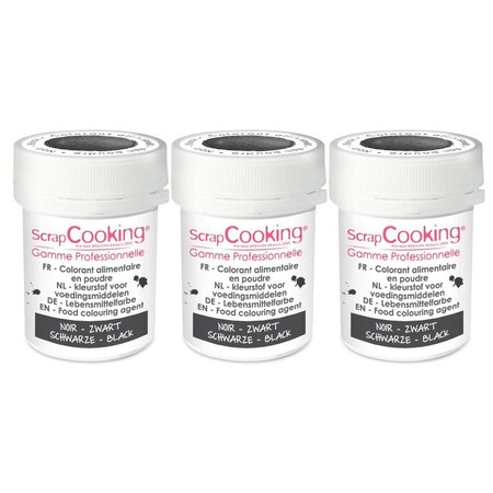 Colorant alimentaire en poudre 15 g - noir