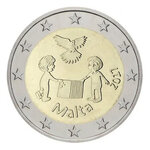 2 euros commémorative Malte 2017 - La paix.