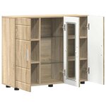 vidaXL Cabinet en Bois avec stockage Chêne Sonoma 88 5 x 30 5 x 73 cm