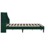vidaXL Cadre de lit avec tête de lit Vert foncé 140 x 190 cm Velours