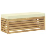 vidaXL Ensemble de canapés d'extérieur Blanc et crème 115 x 43 x 45 cm
