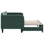 vidaXL Lit de jour avec gigogne sans matelas vert foncé 80x200 cm