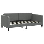vidaXL Lit de jour avec gigogne et matelas gris foncé 90x190 cm tissu
