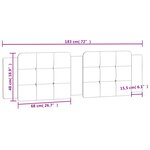 vidaXL Coussin de tête de lit Zadar blanc 183 cm similicuir