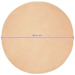 vidaXL Tapis en Fourrure Synthétique de Lapin Taupe Ø 160 cm Polyester