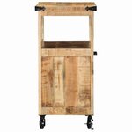 vidaXL Chariot de cuisine Marron 55 x 40 x 80 cm Bois de mangue massif